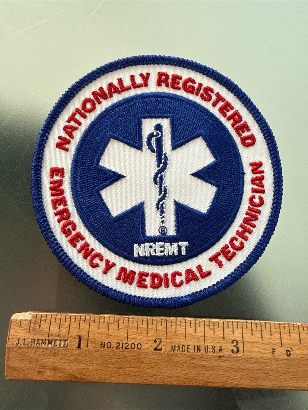 Nationally Registered Emergency Medical Technician NREMT EMS Patch
